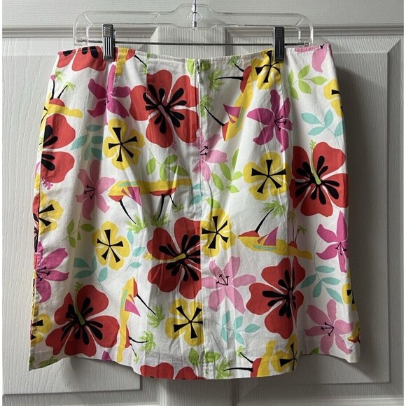 Requirements Mini floral Pencil Skirt Womens Size 14 Tropical Print Classic - Picture 2 of 6
